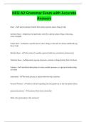 HESI A2 Grammar Exam with Accurate Answers