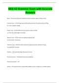 HESI A2 Grammar Exam with Accurate Answers