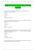 HESI A2 Grammar Exam with Accurate Answers