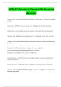HESI A2 Grammar Exam with Accurate Answers