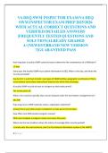 VA DEQ SWM INSPECTOR EXAM&sol;VA DEQ  SWM INSPECTOR EXAM PREP 2025&sol;2026  WITH ACTUAL CORRECT QUESTIONS AND  VERIFIED DETAILED ANSWERS  &vert;FREQUENTLY TESTED QUESTIONS AND  SOLUTION&vert;ALREADY GRADED  A&plus;&vert;NEWEST&vert;BRAND NEW VERSION  &excl;&excl;&vert;GUARANTEED PASS 