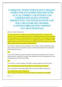 VA DEQ ESC INSPECTOR EXAM&sol;VA DEQ ESC  INSPECTOR EXAM PREP 2025&sol;2026 WITH  ACTUAL CORRECT QUESTIONS AND  VERIFIED DETAILED ANSWERS  &vert;FREQUENTLY TESTED QUESTIONS AND  SOLUTION&vert;ALREADY GRADED  A&plus;&vert;NEWEST&vert;BRAND NEW VERSION  &excl;&excl;&vert;GUARANTEED PASS