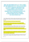 BIOL 203 MICROBIOLOGY LCC FINAL &sol;BIOL  203 MICROBIOLOGY LCC FINAL EXAM PREP  &lpar;2 LATEST VERSIONS&rpar; 2025&sol;2026 WITH  ACTUAL CORRECT QUESTIONS AND  VERIFIED DETAILED ANSWERS  &vert;FREQUENTLY TESTED QUESTIONS AND  SOLUTION&vert;ALREADY GRADED  A&plus;&vert;NEWEST&vert;BRAND NEW VERSIO