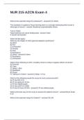 NUR 215 AZCN Exam 4 Questions and Answers 2025