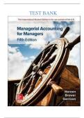 TEST BANK FOR Managerial Accounting for Managers 5th Edition by Eric Noreen &lpar;Author&rpar;&comma; Peter Brewer &lpar;Author&rpar;&comma; Ray Garrison &lpar;Author &lpar;Latest edition with All Chapters Covered&rpar; &lpar;complete solutions&rpar; &lpar;2025&sol;26&rpar;