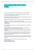 BLE CUMULATIVE TEST STUDY GUIDE WITH COMPLETE SOLUTIONS