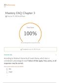 ICHS NUR 2520&colon; Mastery EAQ Chapter 3 &lpar;Questions and Answers&comma; 100&percnt; Pass&rpar; with Rationales