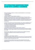 PTI 2 PRACTICE QUESTIONS FINAL EXAM WITH CORRECT ANSWERS