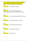HCA HealthTrust Exam Actual Questions and Answers 2026&lpar;Verified Answers&rpar;&period;docx