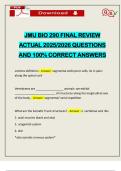 JMU BIO 290 FINAL REVIEW ACTUAL 2025&sol;2026 QUESTIONS AND 100&percnt; CORRECT ANSWERS