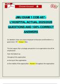 JMU EXAM 1 COB 487 - L'HOSPITAL ACTUAL 2025&sol;2026 QUESTIONS AND 100&percnt; CORRECT ANSWERS
