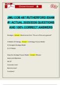 JMU COB 487 RUTHERFORD EXAM &num;1 ACTUAL 2025&sol;2026 QUESTIONS AND 100&percnt; CORRECT ANSWERS