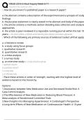 NSGD 2216 Critical Inquiry Week 6-11 Exam Questions and Answers 100&percnt; Pass &vert;Verified and Updated 