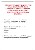 THERAPEUTIC CRISIS TRAINING &lpar;TCI&rpar;  FINAL EXAM 2025&sol;2026 BANK  CURRENTLY TESTING COMPLETE  QUESTIONS WITH DETAILED  VERIFIED ANSWERS &sol;ALREADY  GRADED A&plus; 
