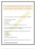 SCWK 300 MIDTERM EXAM UPDATED QUESTIONS AND CORRECT ANSWERS&period;