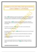 SERIES 63 EXAM UPDATED QUESTIONS AND CORRECT ANSWERS&period;