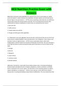 HESI Nutrition Practice Exam with Answers