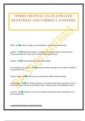 SPHHS 150 FINAL EXAM UPDATED QUESTIONS AND CORRECT ANSWERS&period;
