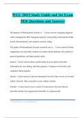 WGU D033 Study Guide and Set Exam 2026 Questions and Answers