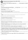 Professional Home Inspector Exam NHIE &sol; TREC Exam Questions and Answers 100&percnt; Pass &vert;Verified and Updated 
