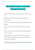 HISM &lpar;D033&rpar;&colon; Chapter 4 Exam 2026 Questions and Answers