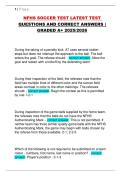 NFHS SOCCER TEST LATEST TEST QUESTIONS AND CORRECT ANSWERS &vert; GRADED A&plus;