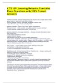 ILTS 155&semi; Learning Behavior Specialist Exam Questions with 100&percnt; Correct Answers 
