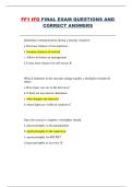 Firefighter I &lpar;FF1 IFO&rpar; Final Exam &ndash; Complete Questions and Correct Answers &lpar;Firefighter Certification Study Material&rpar;