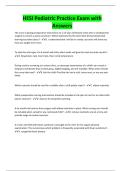 HESI Pediatric Practice Exam with Answers