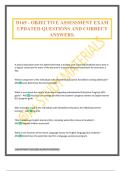 D169 - OBJECTIVE ASSESSMENT EXAM UPDATED QUESTIONS AND CORRECT ANSWERS&period;
