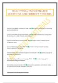 WGU C795 OA EXAM UPDATED QUESTIONS AND CORRECT ANSWERS&period;