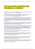 BSC 2010 EXAM QUESTIONS AND ANSWERS ALL CORRECT 