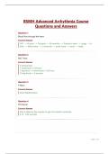 BSMH Advanced Arrhythmia Course Questions and Answers