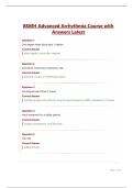 BSMH Advanced Arrhythmia Course with Answers Latest