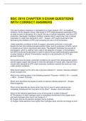 BSC 2010 CHAPTER 9 EXAM QUESTIONS WITH CORRECT ANSWERS 
