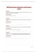MRI Board Exam Questions and Answers Latest