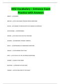 HESI Vocabulary &ndash; Entrance Exam Practice with Answers