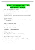 HESI Vocabulary &ndash; Entrance Exam Practice with Answers