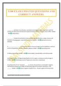 X100 EXAM UPDATED QUESTIONS AND CORRECT ANSWERS&period;