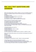 BSC 2010 TEST QUESTIONS AND ANSWERS 
