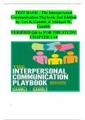 The Interpersonal Communication Playbook &ndash; 2nd Edition &lpar;Teri K&period; Gamble & Michael W&period; Gamble&rpar; &ndash; Verified Test Bank with Answers