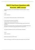NU673 Exam Questions with Accurate&period; 100&percnt; success