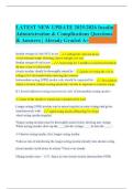LATEST NEW UPDATE 2025&sol;2026 Insulin Administration & Complications Questions & Answers &vert; Already Graded A&plus;