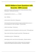 NU673 Midterm Exam Questions with Accurate&period; 100&percnt; success
