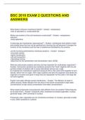 BSC 2010 EXAM 2 QUESTIONS AND ANSWERS 