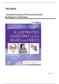 Test Bank For Illustrated Anatomy of the Head and Neck&comma; 7th Edition by Margaret J&period; Fehrenbach&comma; Verified Complete Chapters&vert;&vert; Newest Version