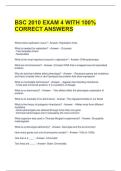 BSC 2010 EXAM 4 WITH 100&percnt; CORRECT ANSWERS