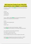 NDT Penetrant Testing Exam UPDATED  QUESTIONS AND CORRECT ANSWERS