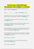 NS 431 Exam 4 UPDATED Study  QUESTIONS AND CORRECT ANSWERS