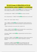 NS 431 Exam 4 UPDATED ACTUAL  QUESTIONS AND CORRECT ANSWERS